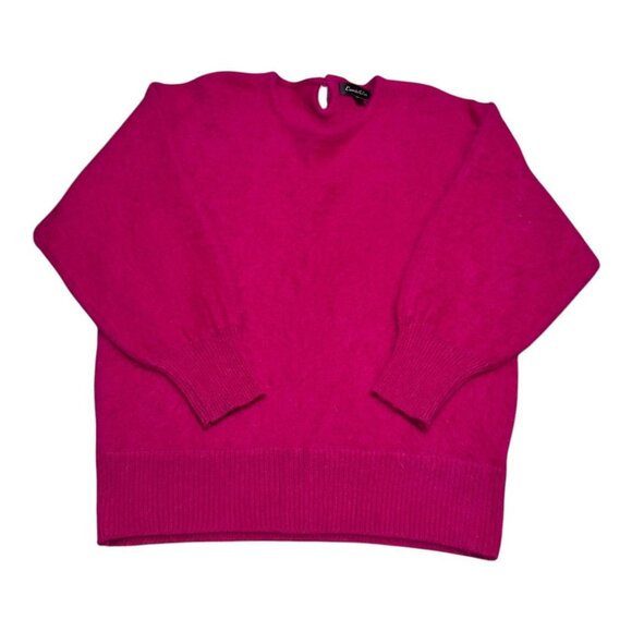 Vintage Angora Acrylic Sweater Connie A Lee Magenta‎ Pink Women’s M/L - Picture 1 of 4